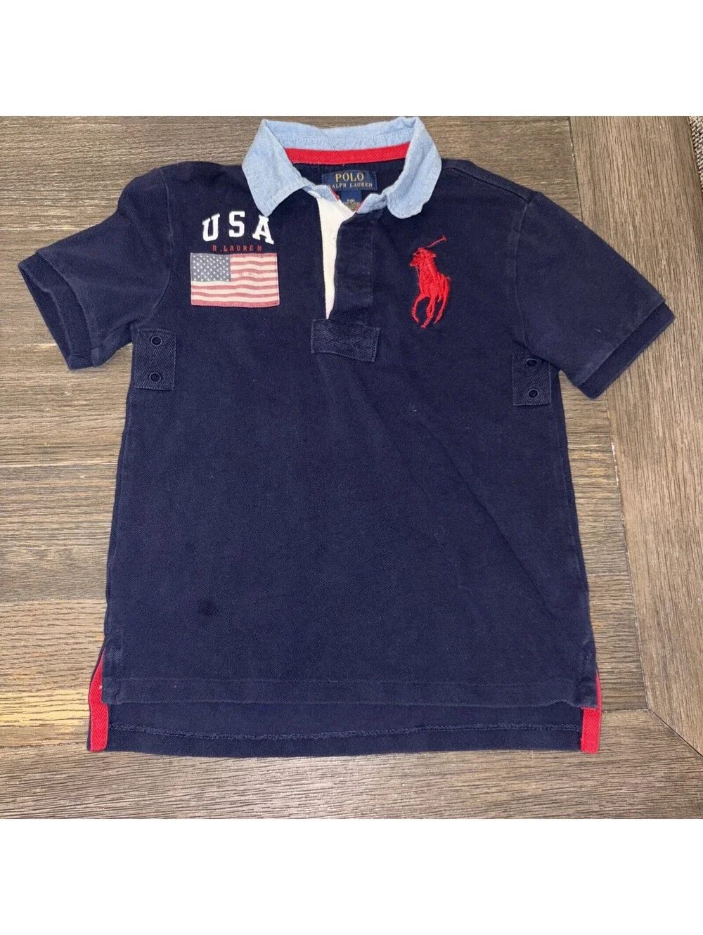 ralph lauren polo Boys shirt uS Flag